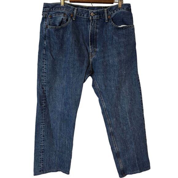 Levis 505 Denim Blue Jeans Size 38X27 Straight Leg‎ - Picture 3 of 7